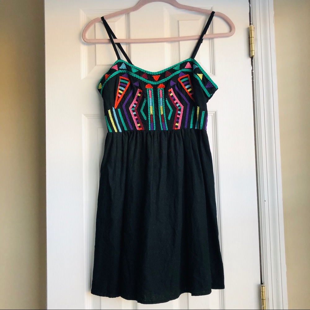Urban Outfitters sundress with colorful embroidery